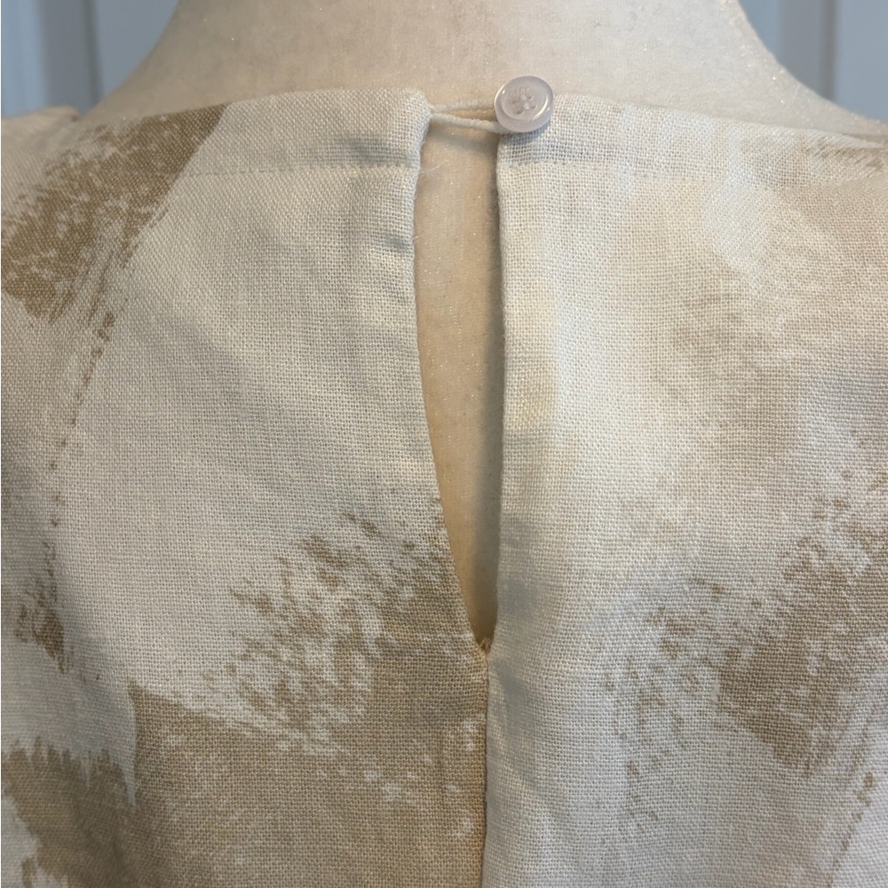 DKNY Top Taupe/Cream Cropped Boxy Top Size S - Picture 5 of 7